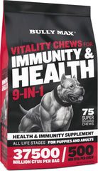 Bully Max Total Health chews packaging for all breeds boosting vitality