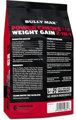 Bully Max Weight Gainer soft chews show bacon flavor and easy-chew texture.