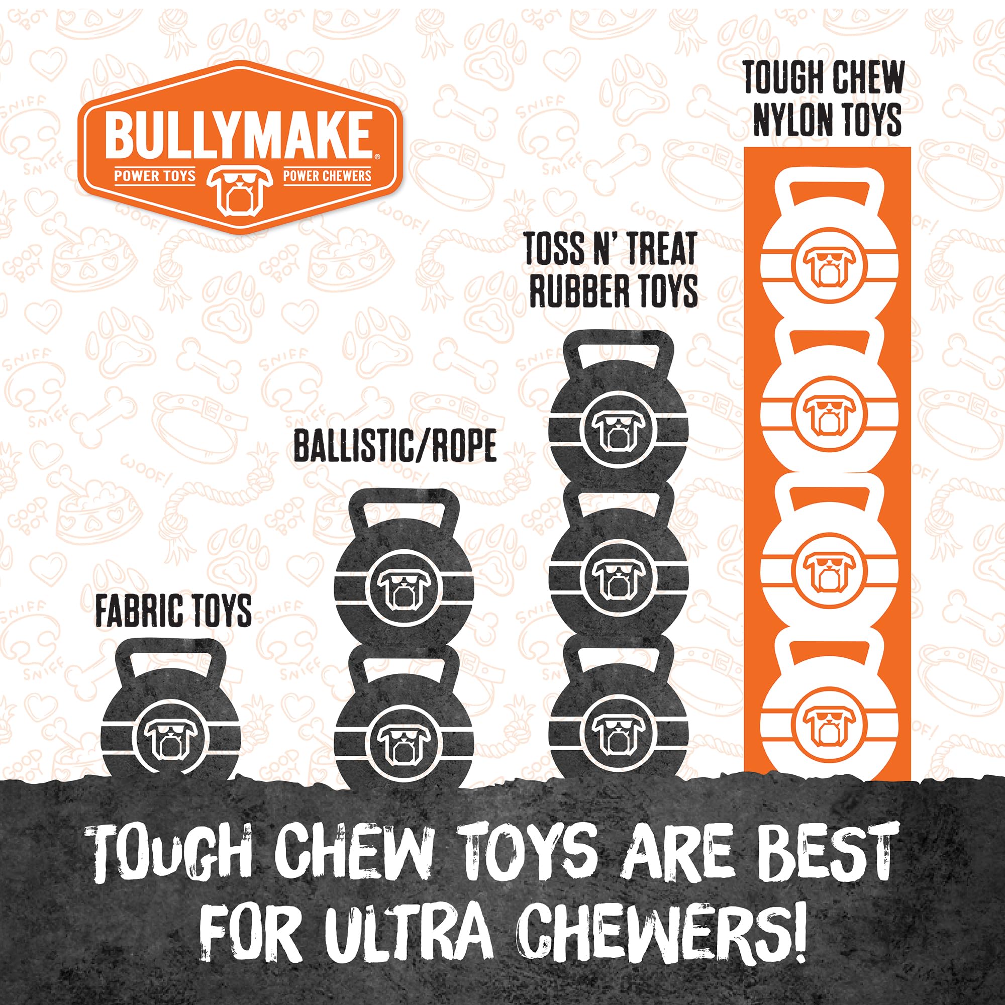 BULLYMAKE Horseshoe provides indoor and outdoor chewing with enrichment