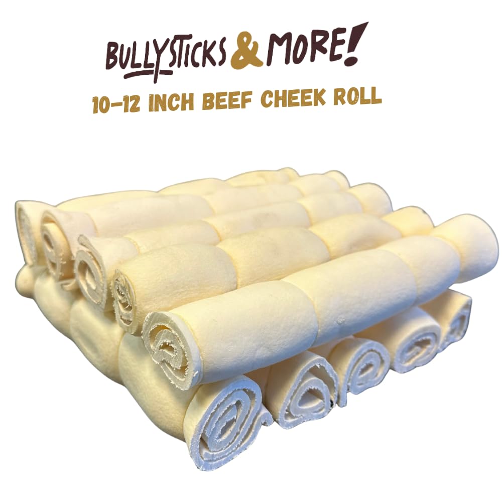 Close-up of BULLYSTICKS AND MORE Beef Cheek Rolls texture.