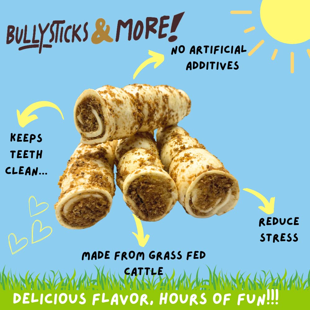 Bullysticks & More beef cheek rolls provide high protein for active dogs