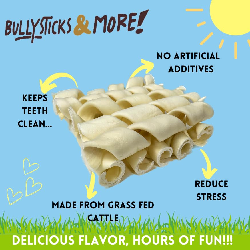 Open bag of BULLYSTICKS & MORE beef cheek springs ready for sharing with dogs.