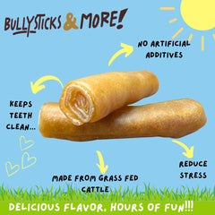 BULLYSTICKS & MORE closeup beef cheek collagen braid texture shows premium chew.