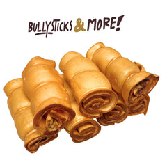 BULLYSTICKS & MORE Free-range Beef Cheek Rolls reducing dog boredom during solo chew time