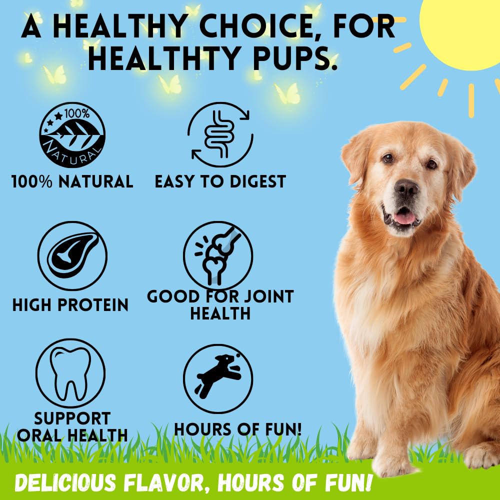 BULLYSTICKS & MORE lean fat bully sticks closeup illustrate low-fat chew option.