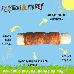 BULLYSTICKS & MORE no-hide beef cheek rolls from natural grass-fed beef