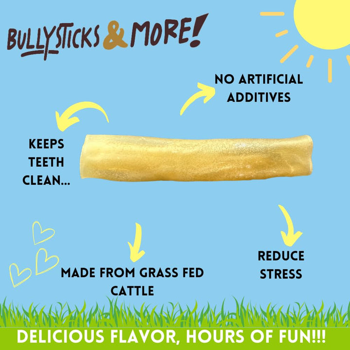 Open package showing Bullysticks & More collagen rolls in bag.