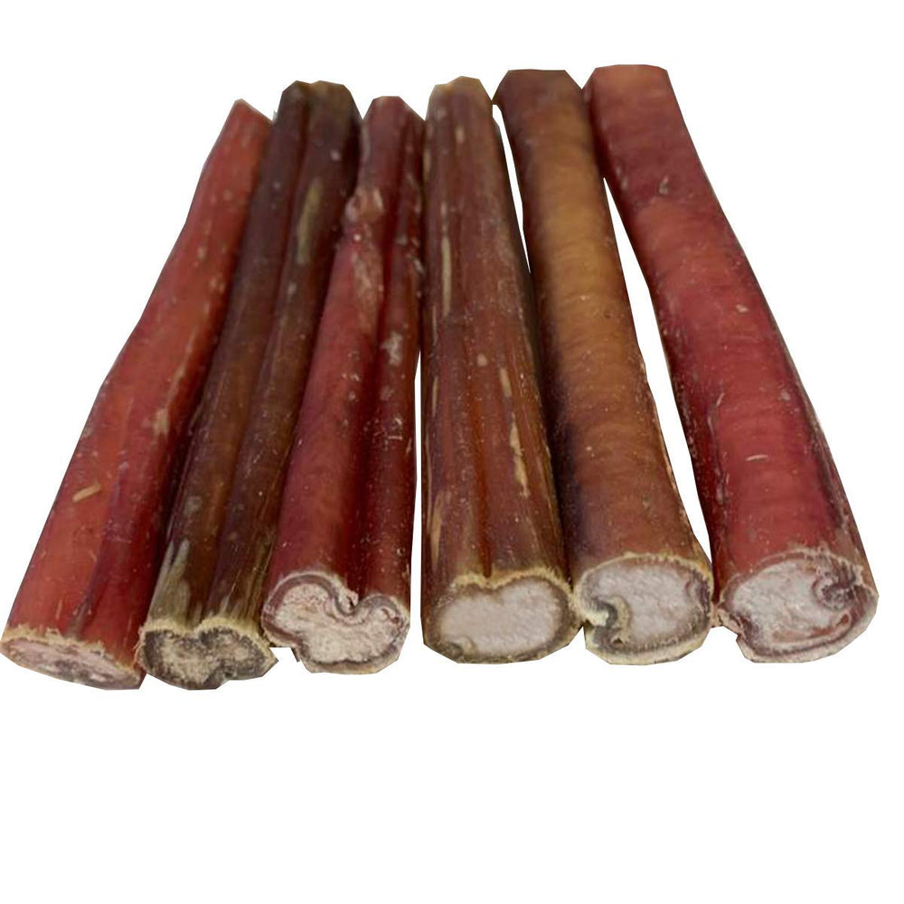 BULLYSTICKS & MORE packaging shows grass-fed beef ingredients for a natural protein source.