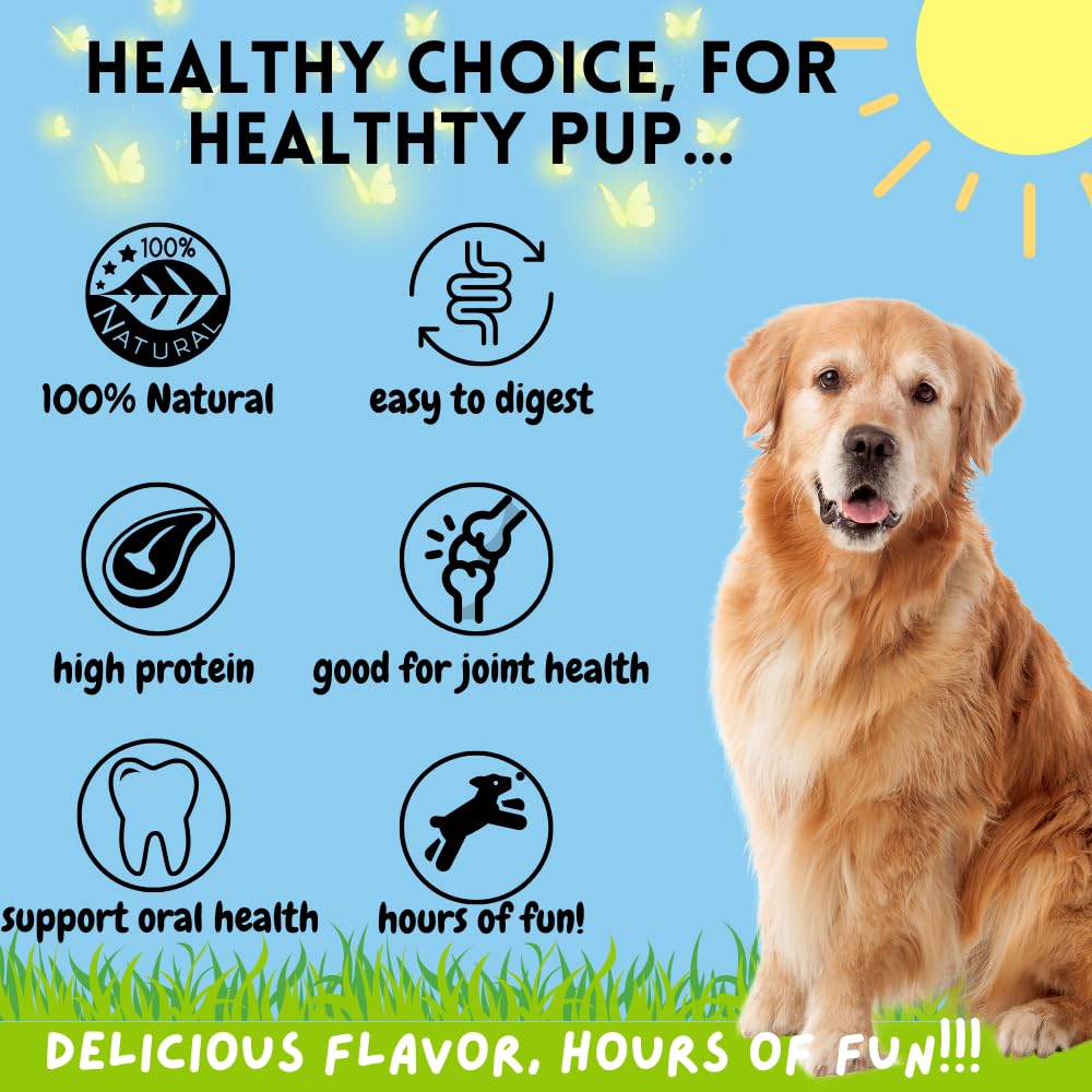 Bullysticks & More pig ears long lasting chew emphasizes a sturdy, satisfying bite for dogs.