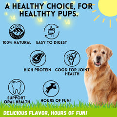 BULLYSTICKS & MORE bully sticks highlight easy digestion and satisfying chew.
