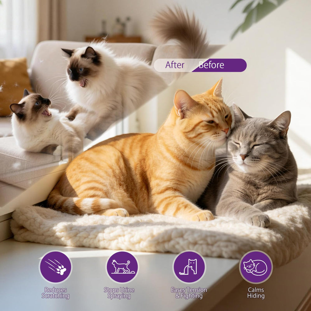 BULUMIOO cat calming diffuser dual wall-plug demonstrates multi-room peace