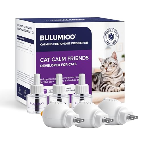 Bulumioo cat calming diffuser set front view demonstrates multi-room stress relief