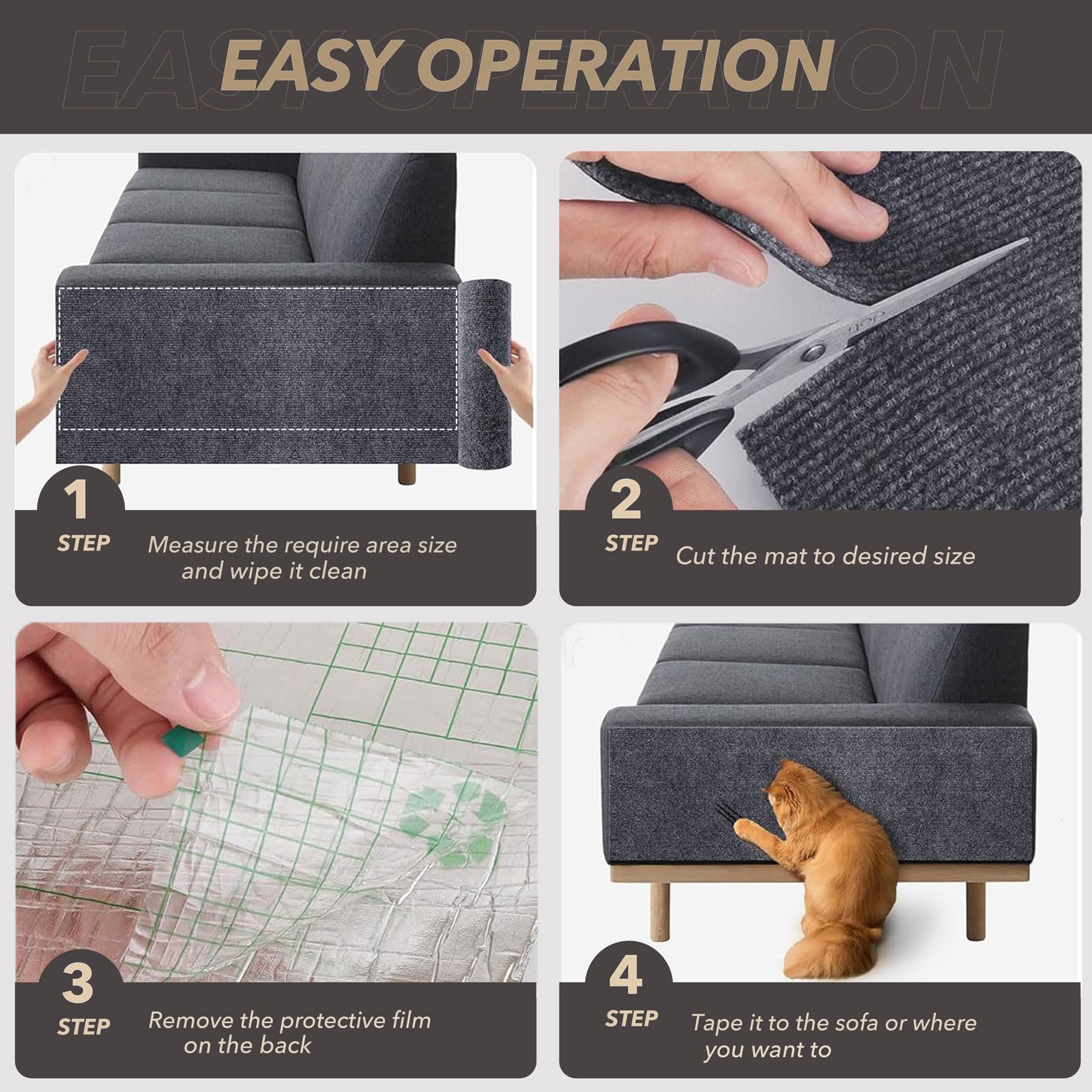 BumaiGo easy installation with peel-and-stick backing and optional eco-friendly nails.