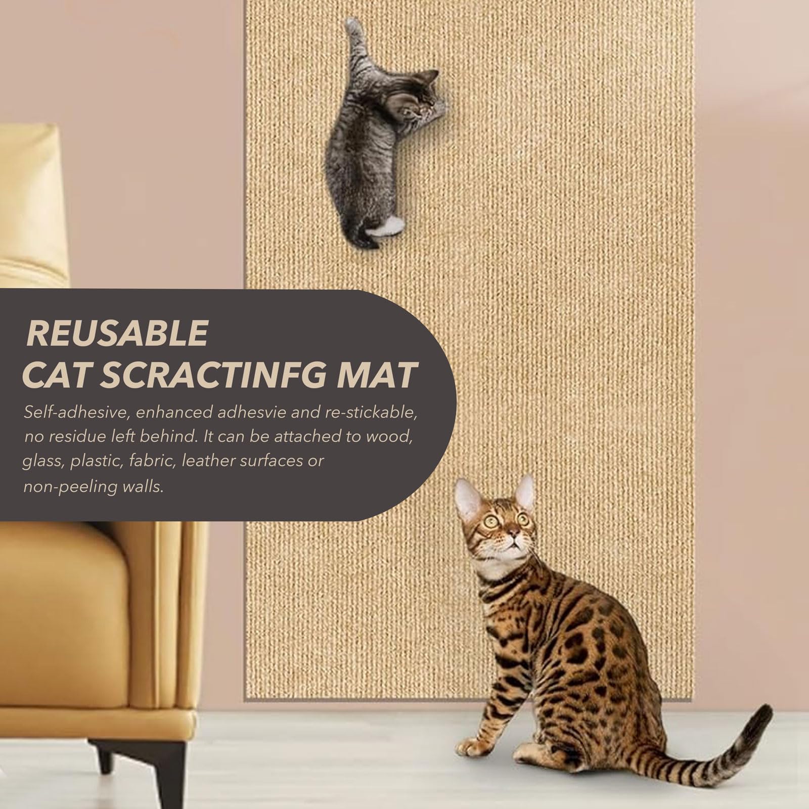 BumaiGo scratch-resistant furniture protector guards surfaces from claws
