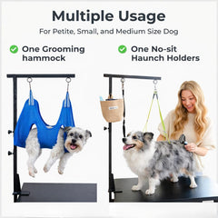 BumbleTails dog grooming hooks mounted for convenient tool access
