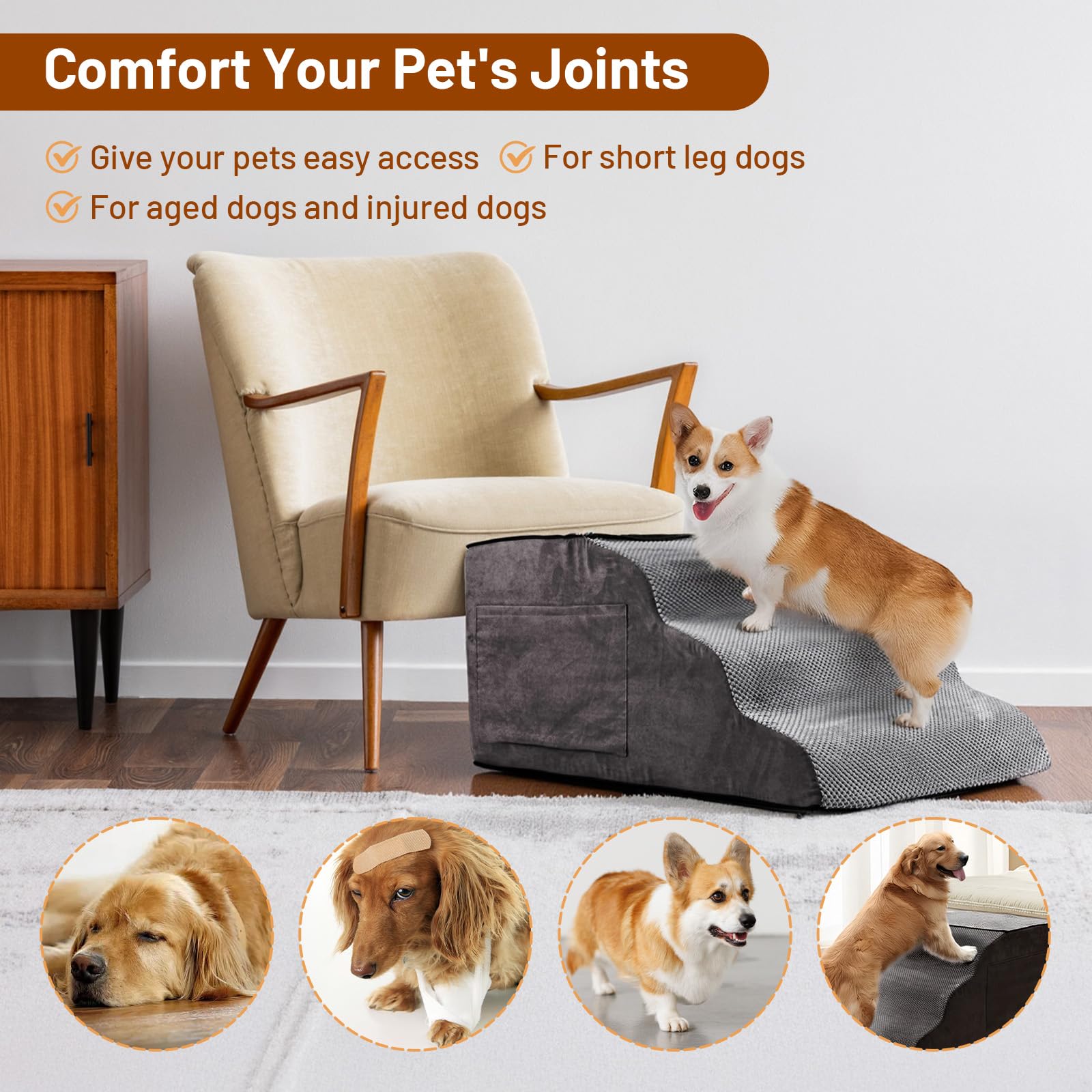 BUMUBI non-slip bottom keeps stairs steady on any floor