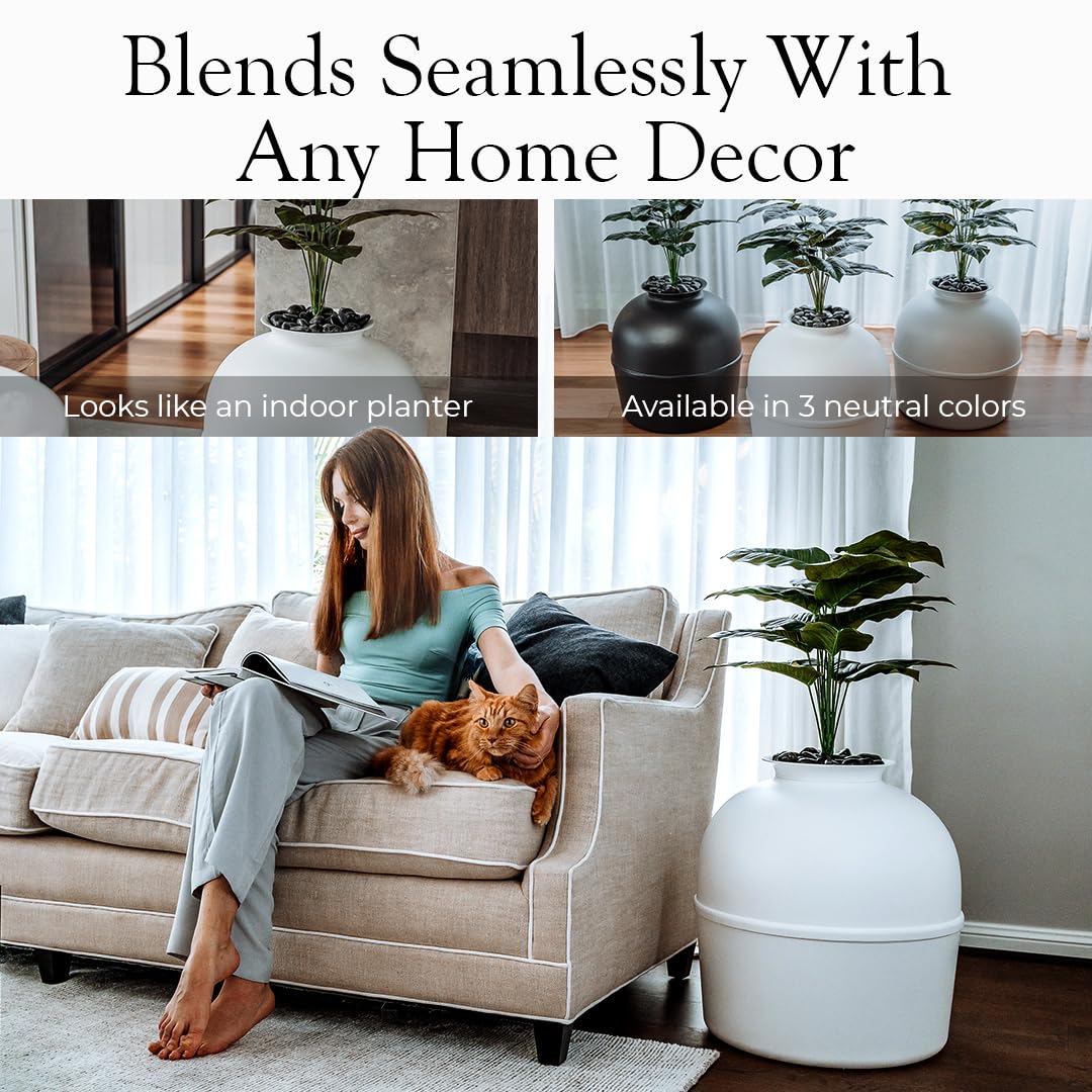 Bundle & Bliss patented faux planter design adds decorative privacy for your cat’s space.