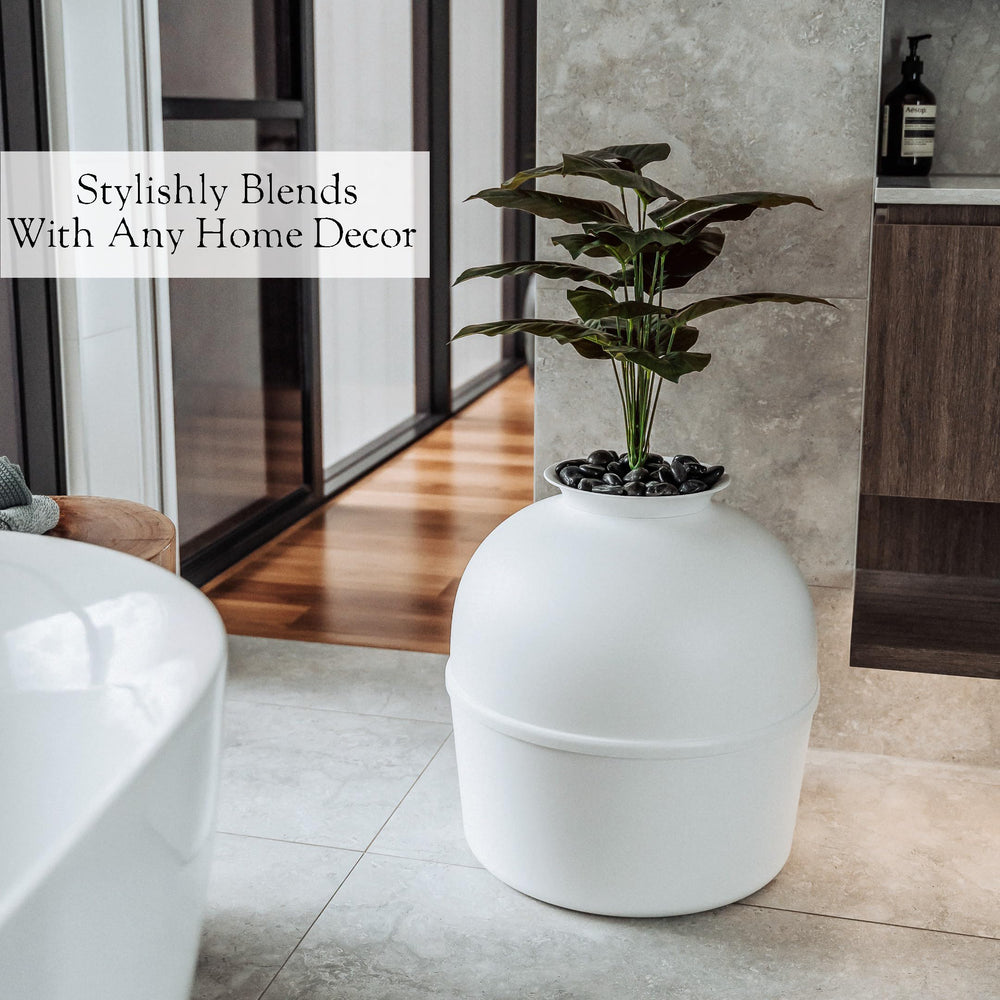 Bundle & Bliss real stones detail creates a natural, stylish base for any room.