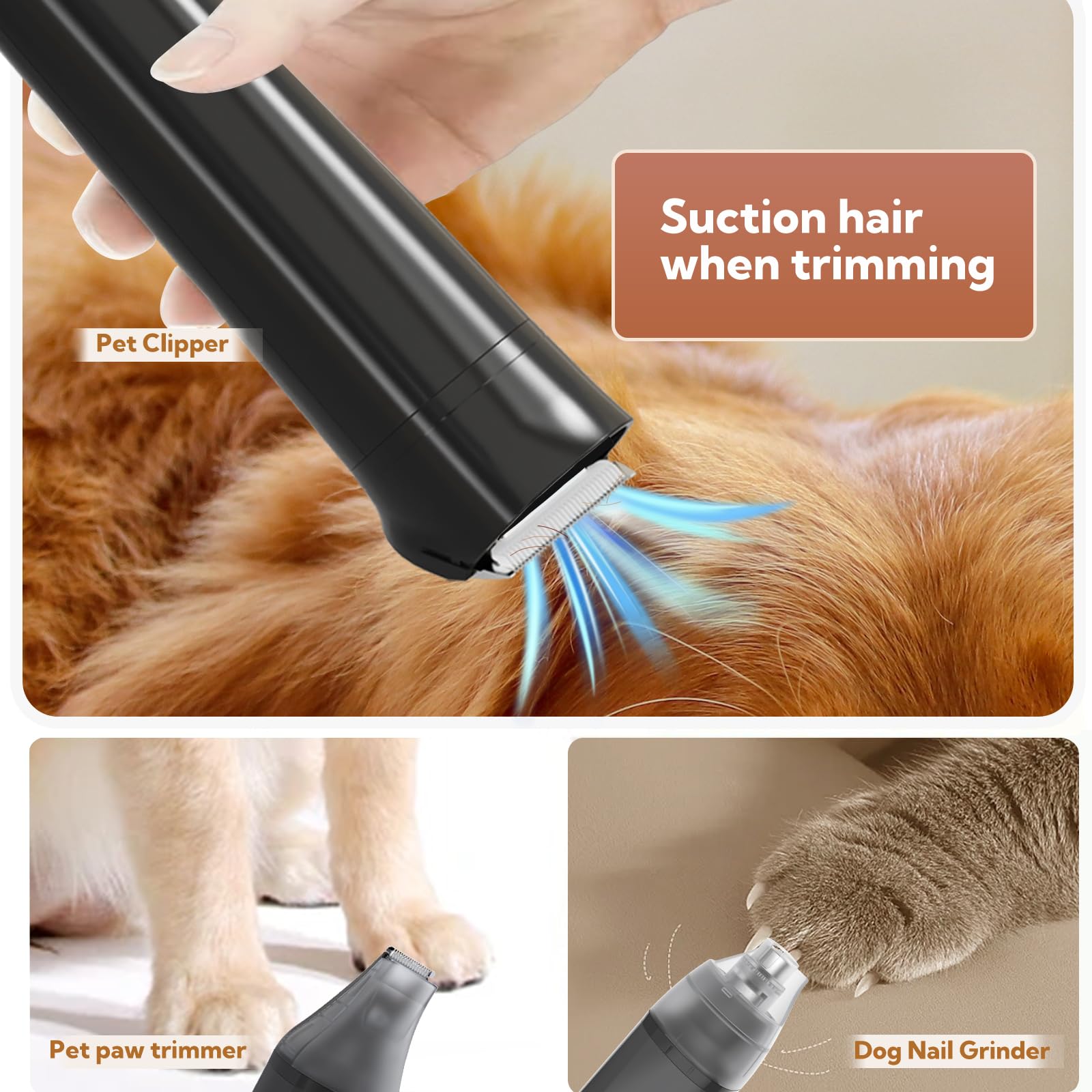 Bunfly 11-tool grooming set organized for dogs, cats, and small animals
