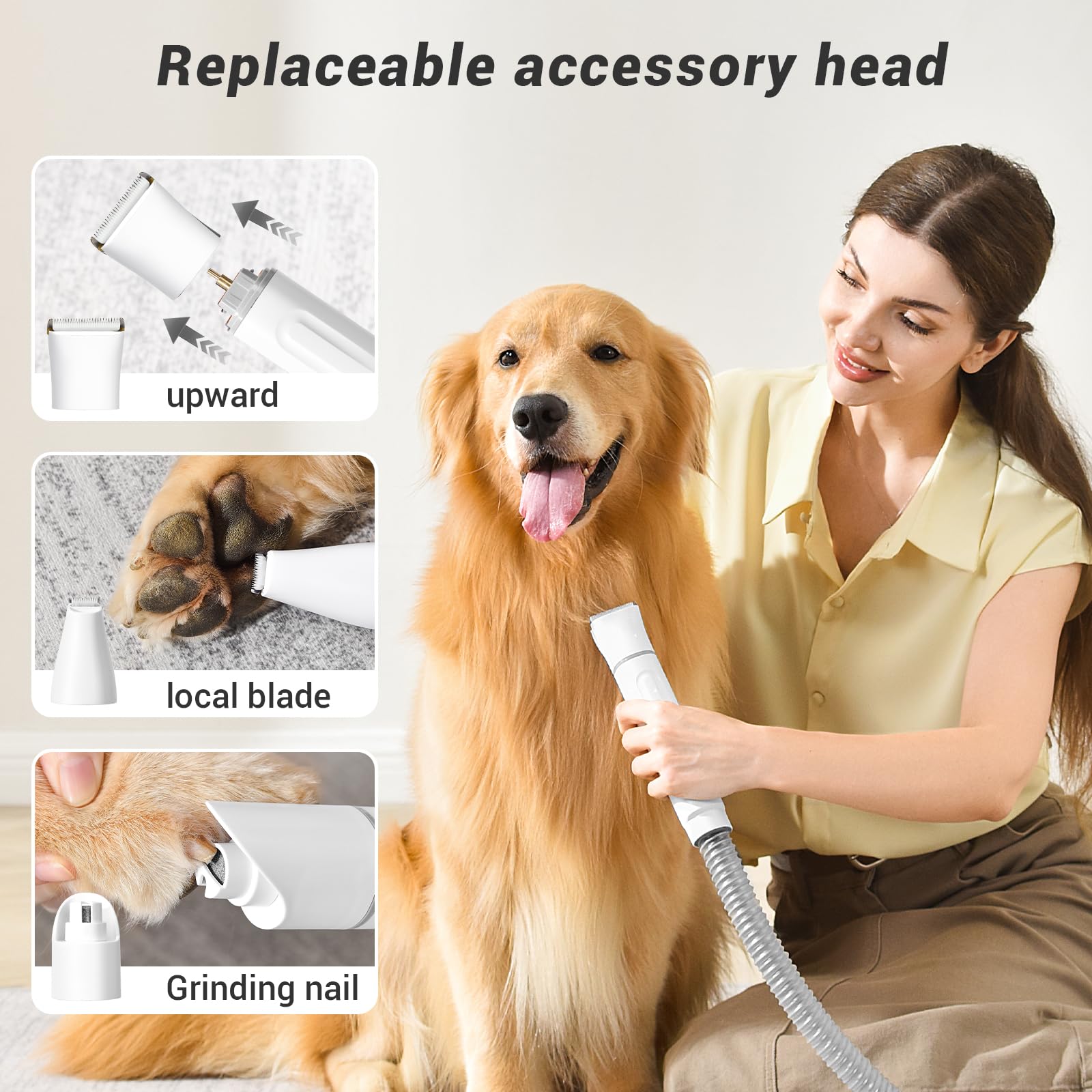 Bunfly non-contact hair collector simplifies cleaning after grooming.