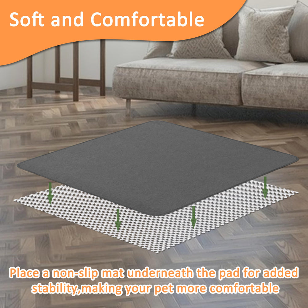 Bunlitent pad machine-washable shot signals easy cleaning after messes.