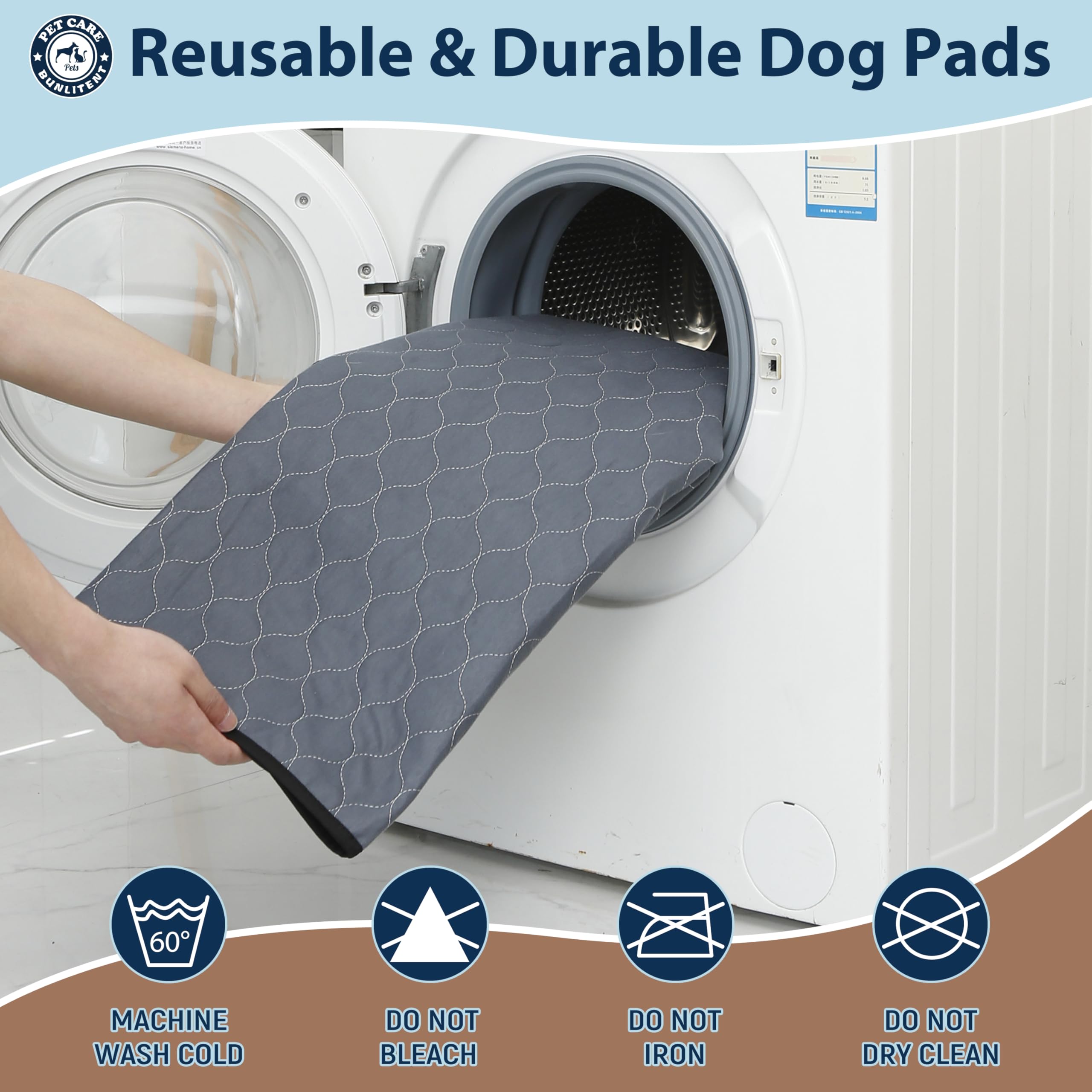 Bunlitent gray pee pad in car use, portable for travel