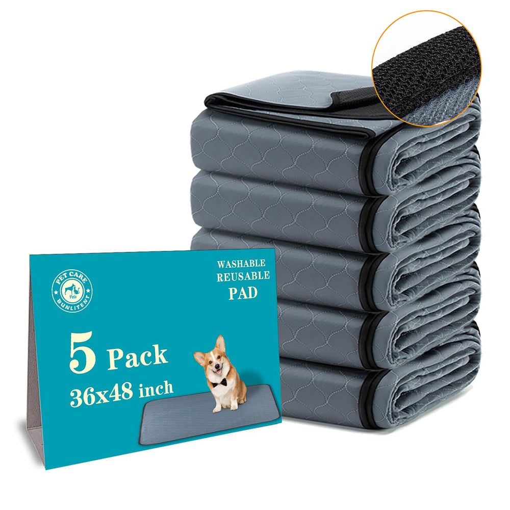 Bunlitent Washable Pee Pad 36x48 top view shows quick absorbency for puppies