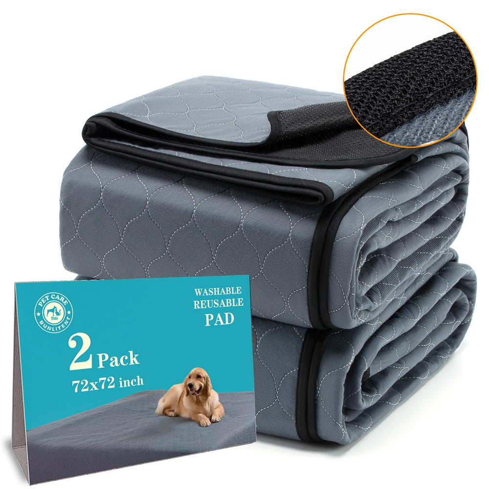 Bunlitent washable pee pad 72x72 top view, reusable and easy to clean.