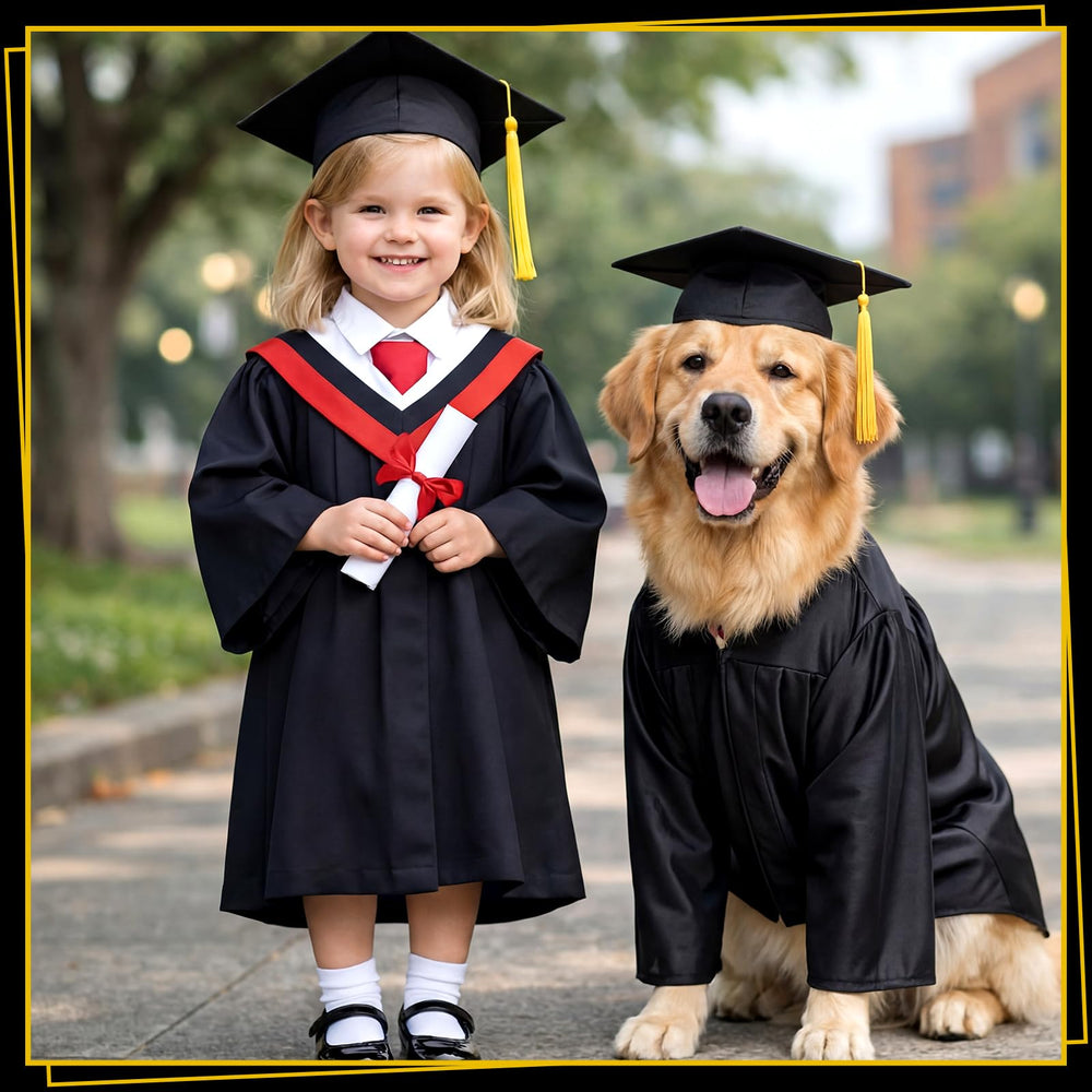 Bunnycool cat graduation gown displayed for elegant pet portraits.