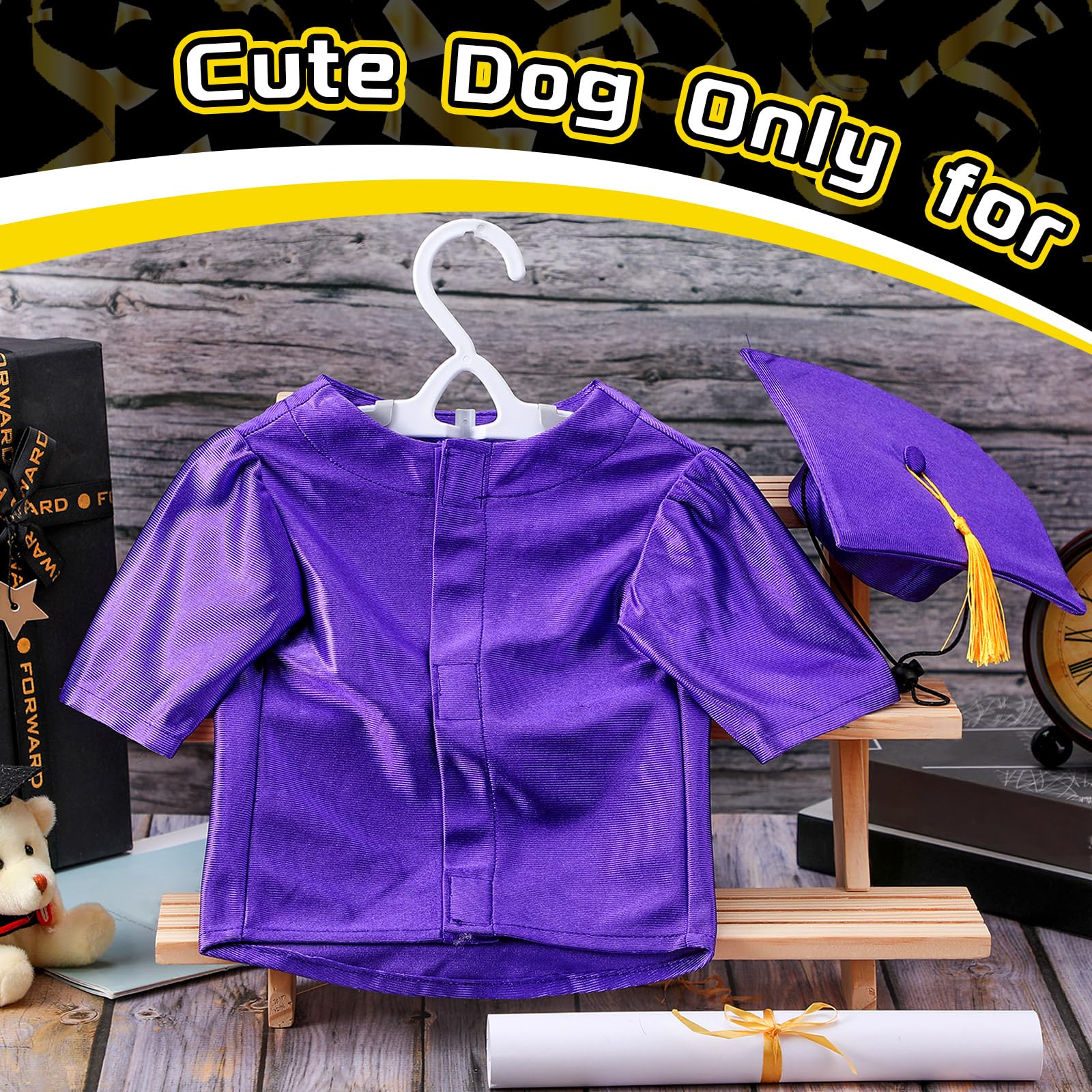 Bunnycool cat in graduation costume for celebratory pretend ceremonies.