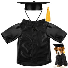 Bunnycool dog graduation cap on a gown for stylish, photo-ready moments.