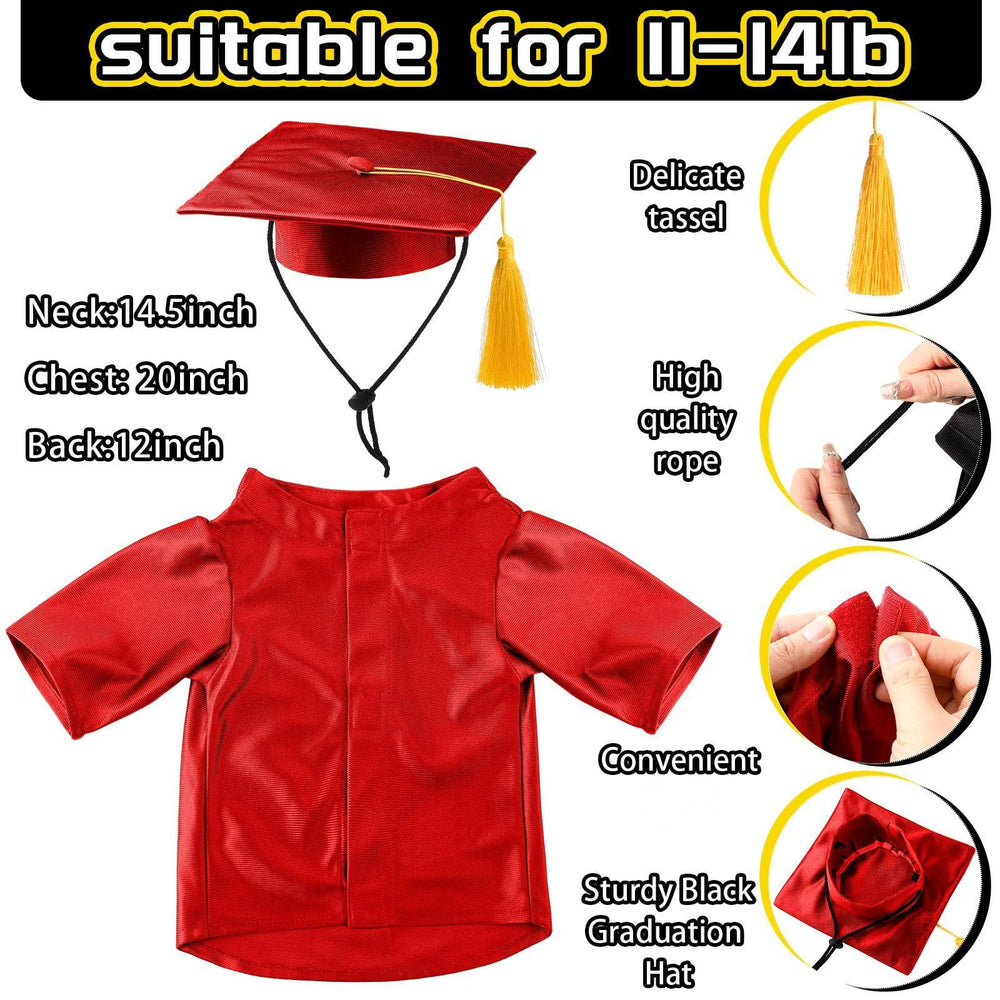 Bunnycool graduation gown red, perfect for coordinated ceremony looks.