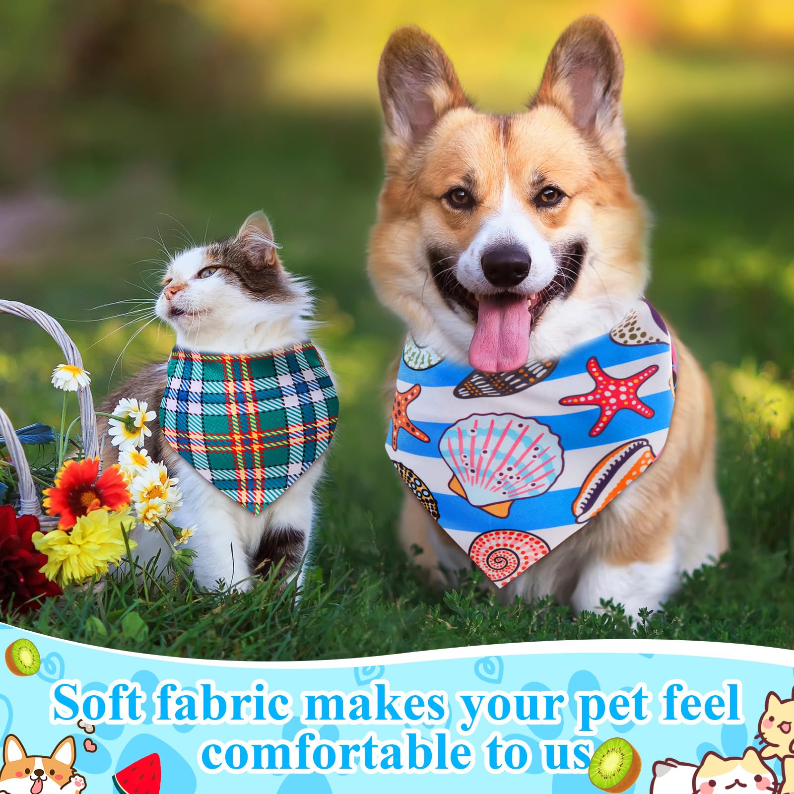 Bunnycool washable dog bandana set of 72 for easy care