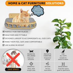 BUOGA cat wall shelves showing 3-step climbing system