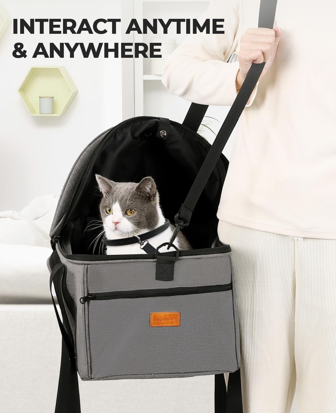 BurgeonNest adjustable shoulder strap and handles offering flexible carrying