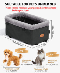 BurgeonNest center console dog seat grey side belts highlight secure restraint during drives.