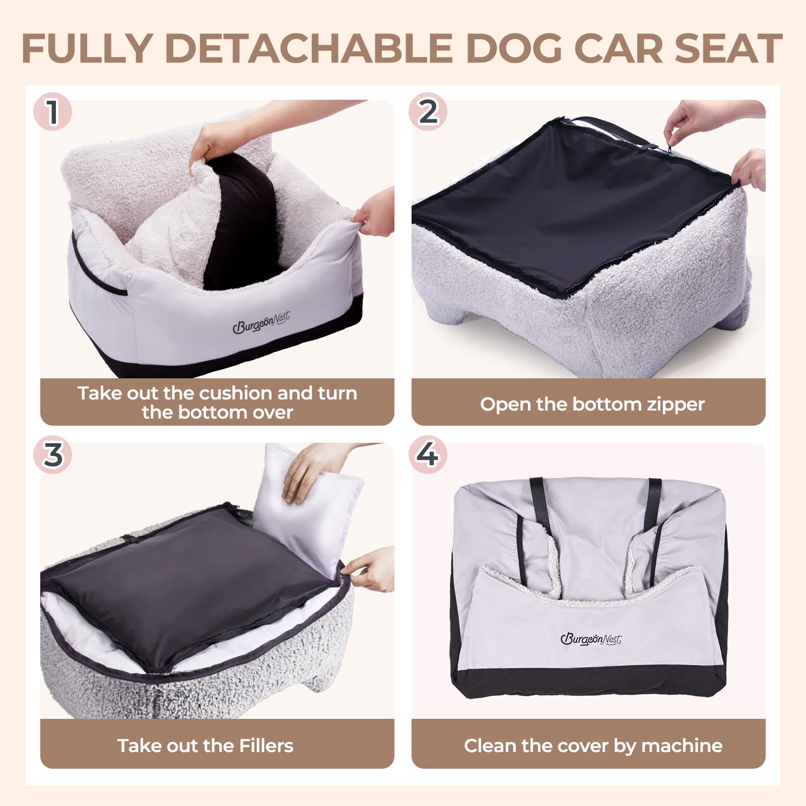 BurgeonNest clip-on-leash adds gentle restraint during trips