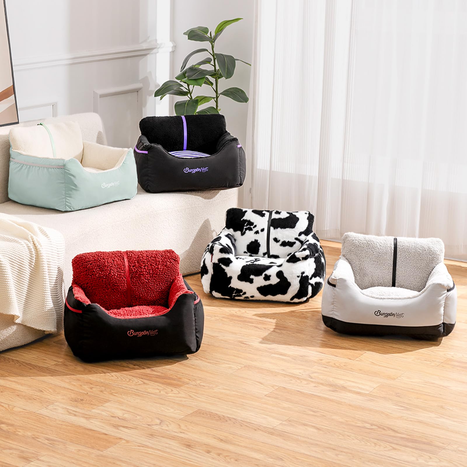 BurgeonNest soft-padded bed cushions small dogs on the go