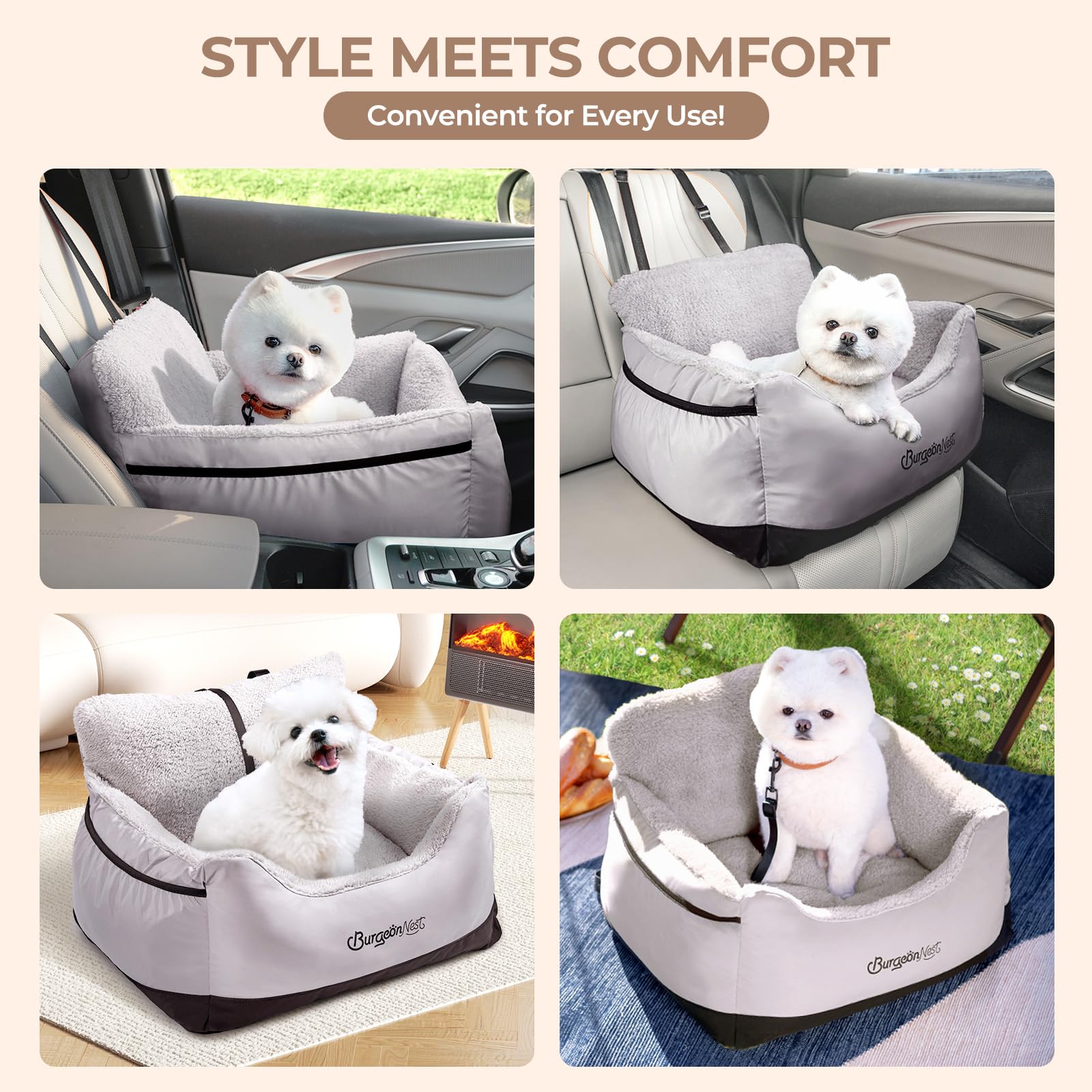 BurgeonNest storage-pockets keep daily pet essentials within reach