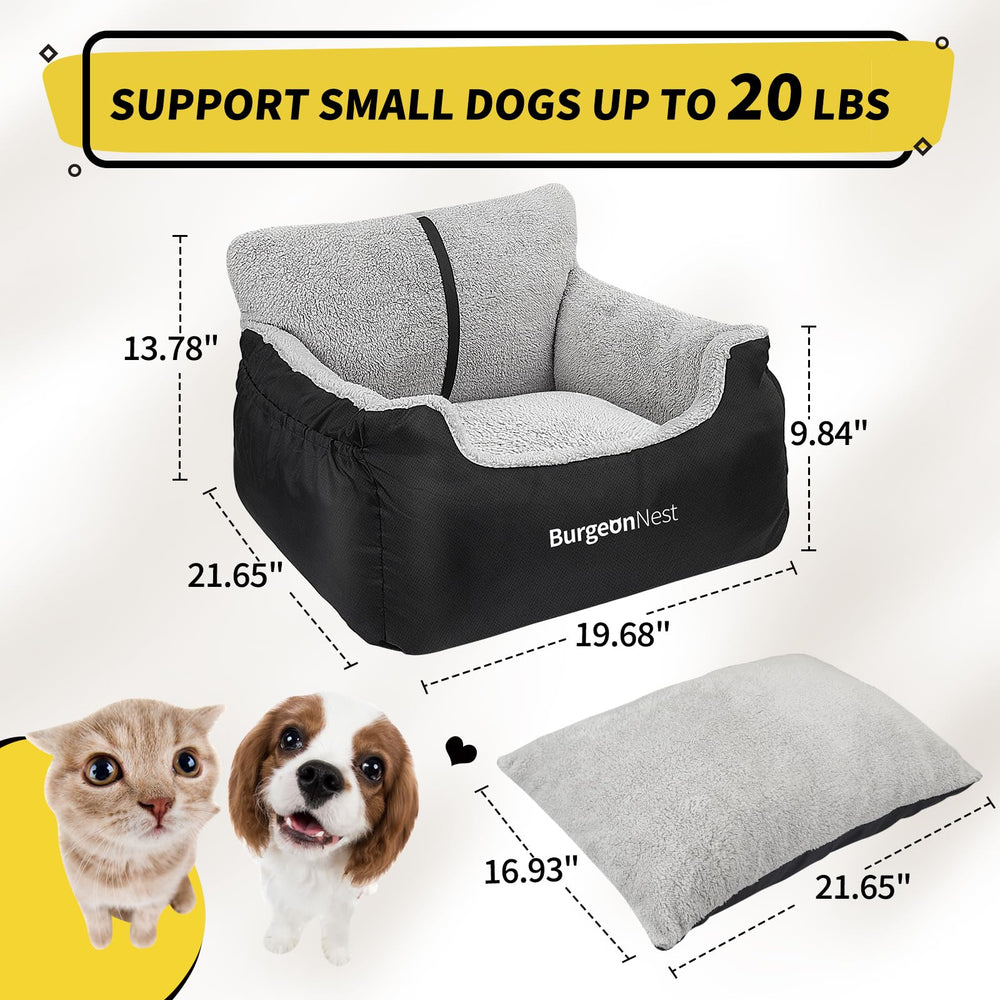 BurgeonNest dog car seat washable cover for easy cleaning after trips