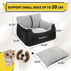 BurgeonNest dog car seat washable cover for easy cleaning after trips