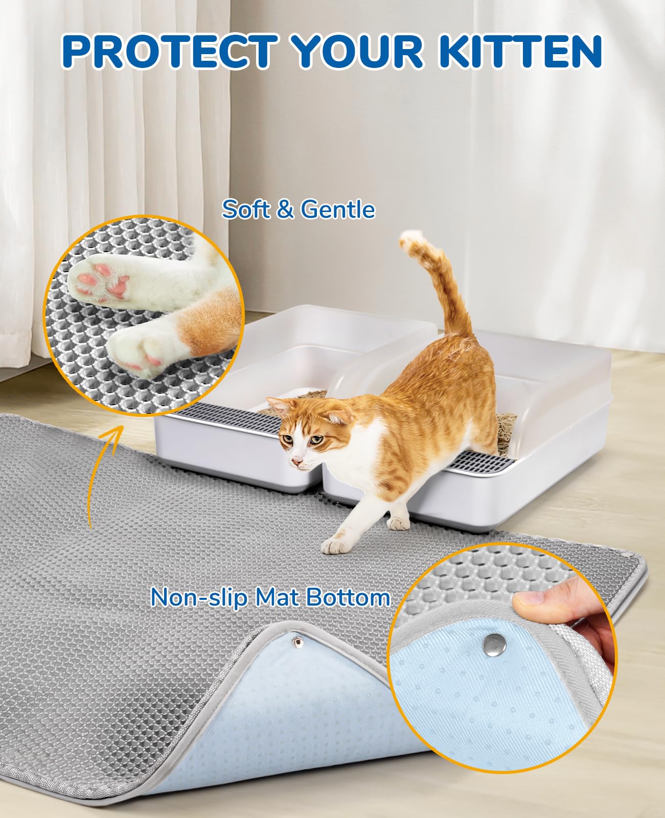 BurgeonNest easy-clean top layer simplifies cleanup after littering.