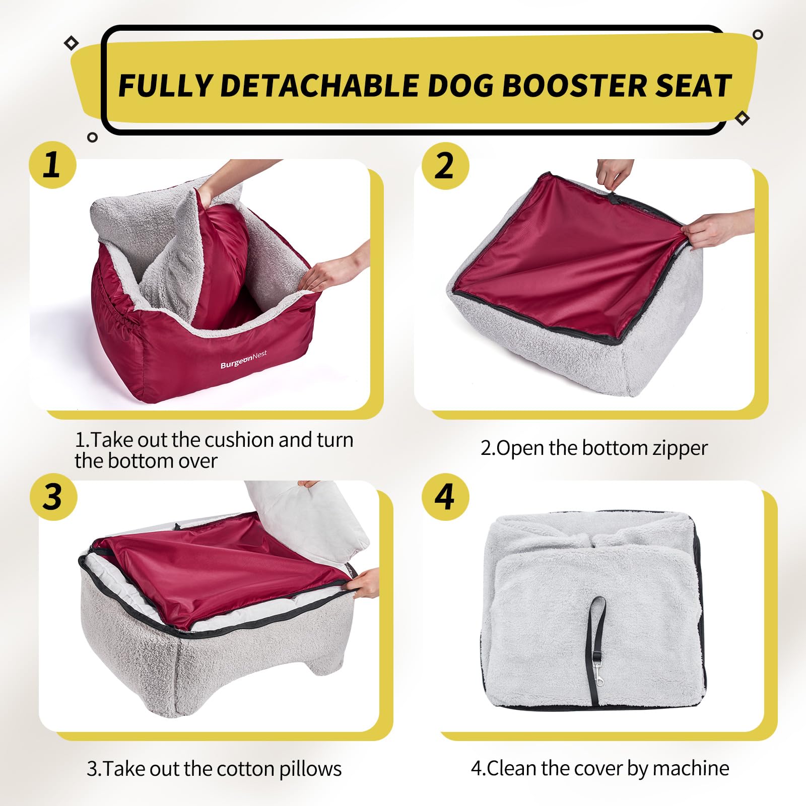 BurgeonNest detachable booster seat adapts to different car interiors