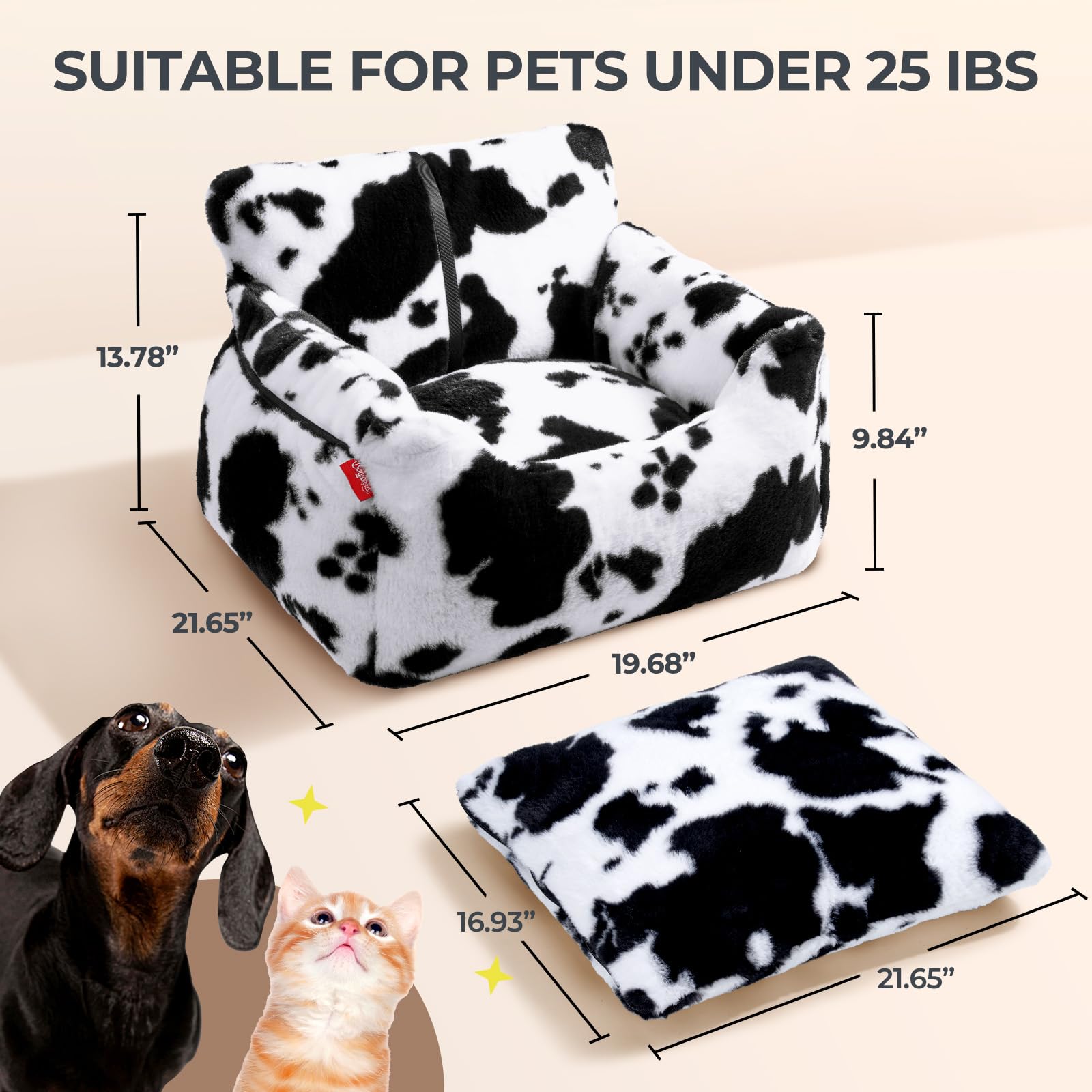 BurgeonNest dog car seat fabric close-up highlights durable Oxford cover.