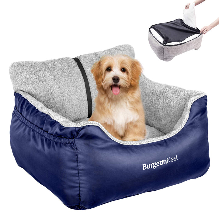 BurgeonNest dog car seat with soft boost for small dogs on the road
