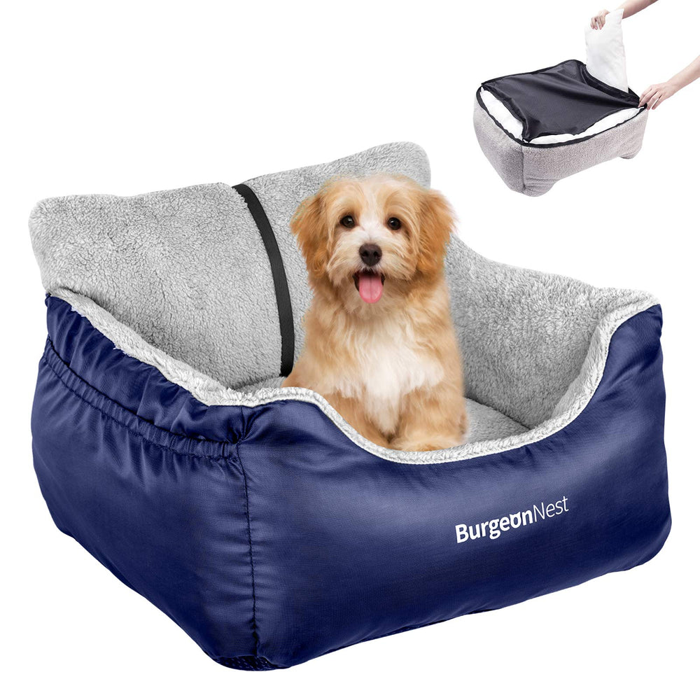BurgeonNest dog car seat with soft boost for small dogs on the road