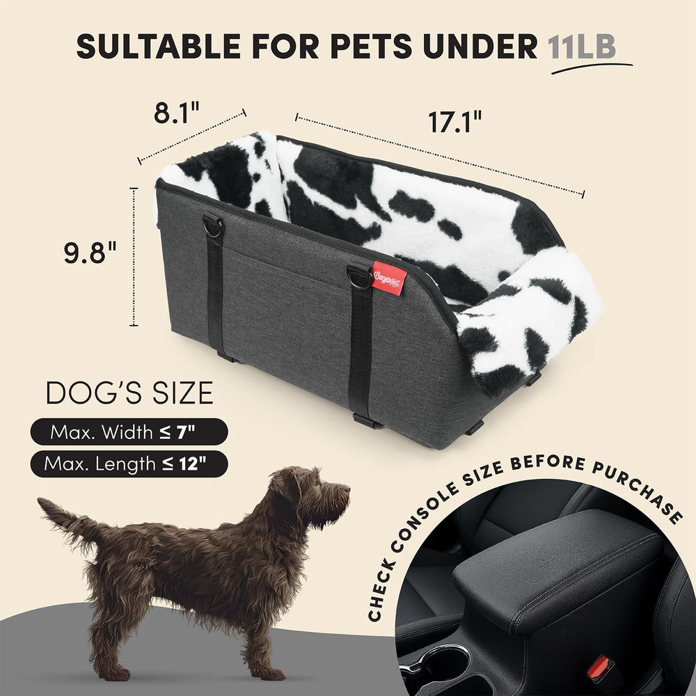 BurgeonNest dog car seat with anti-slip straps stabilizes on bumpy roads