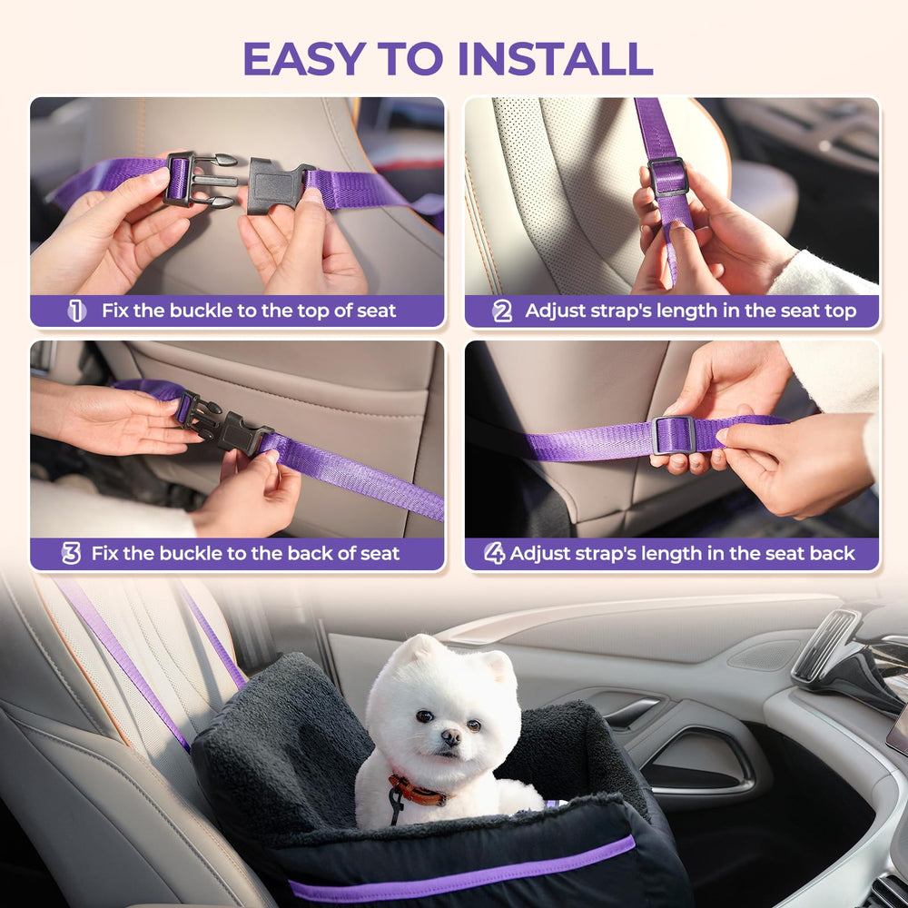 BurgeonNest booster seat with two side storage pockets for essentials