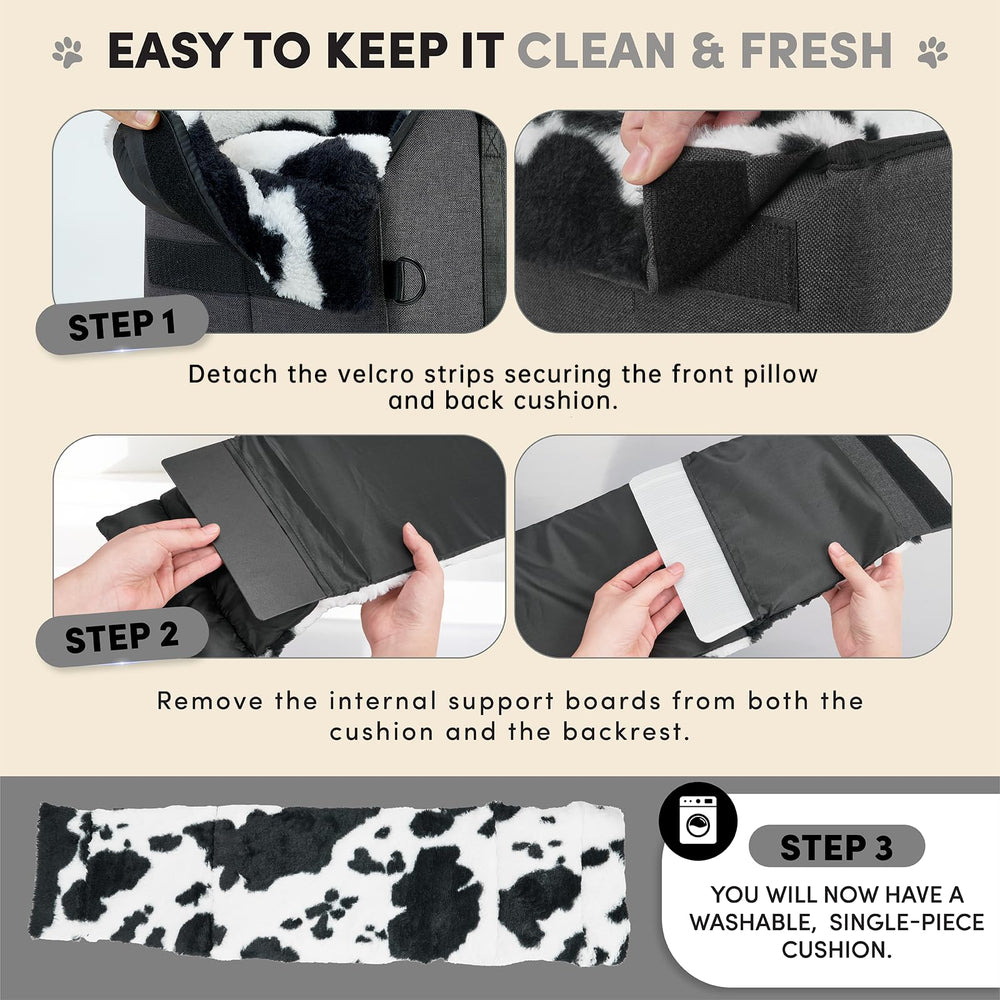Dual side and bottom straps secure around the console for stability