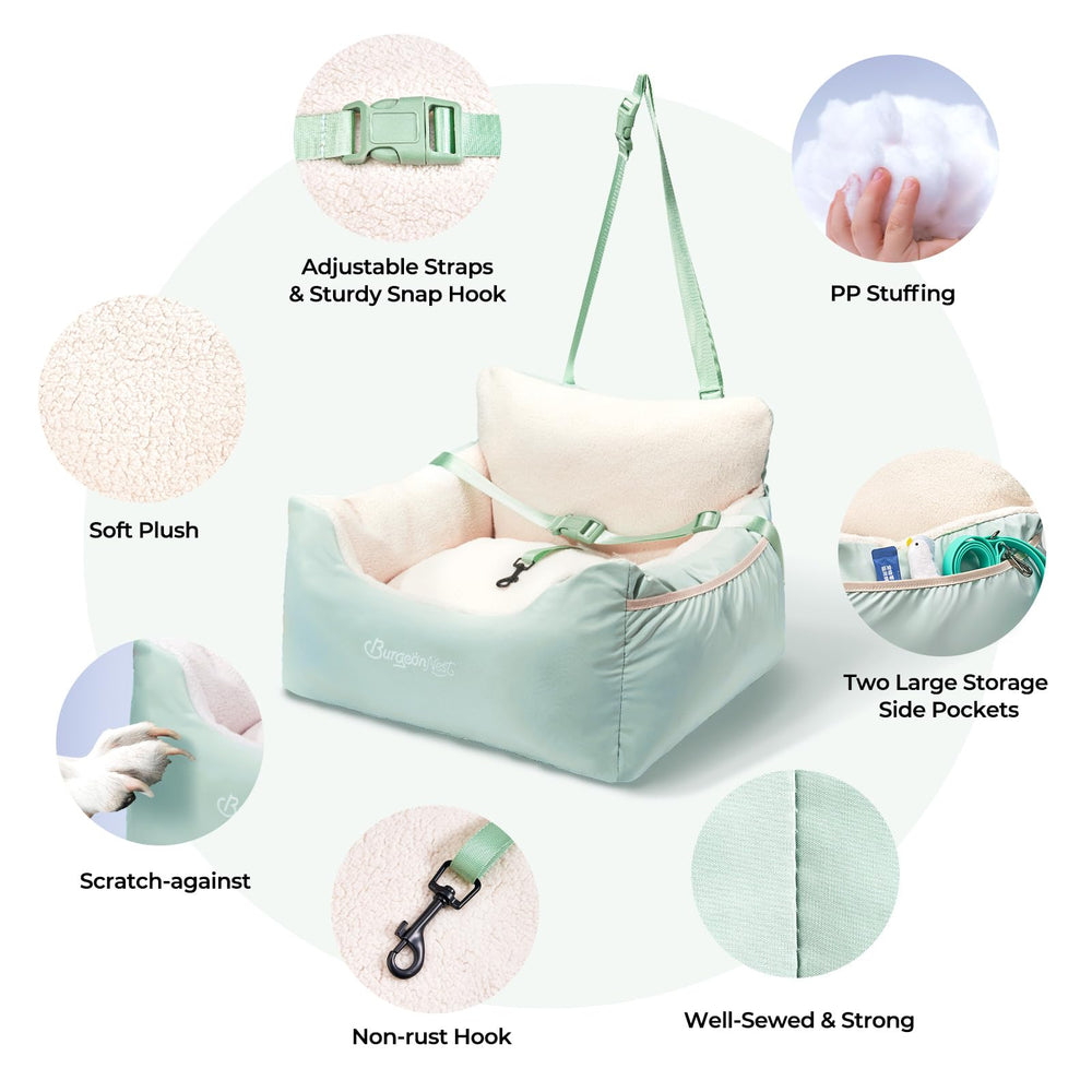 BurgeonNest car seat fits most car seats and vehicle types.